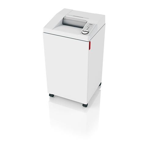 IDEAL Aktenvernichter 2604 MC, Mikroschnitt 0,8 x 12 mm, P-6, 100 l, 6-8 Blatt Schnittleistung, mit Rollen, Blauer Engel, grau