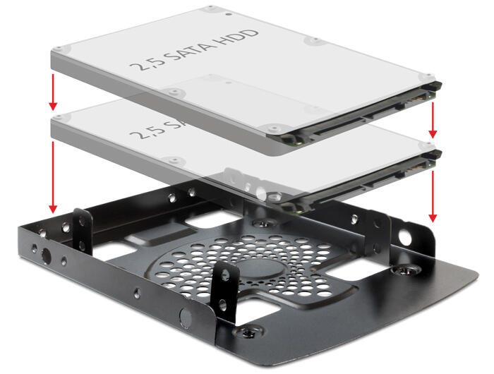 DeLOCK Laufwerksschachtadapter – 3,5″ auf 2,5″ HDD