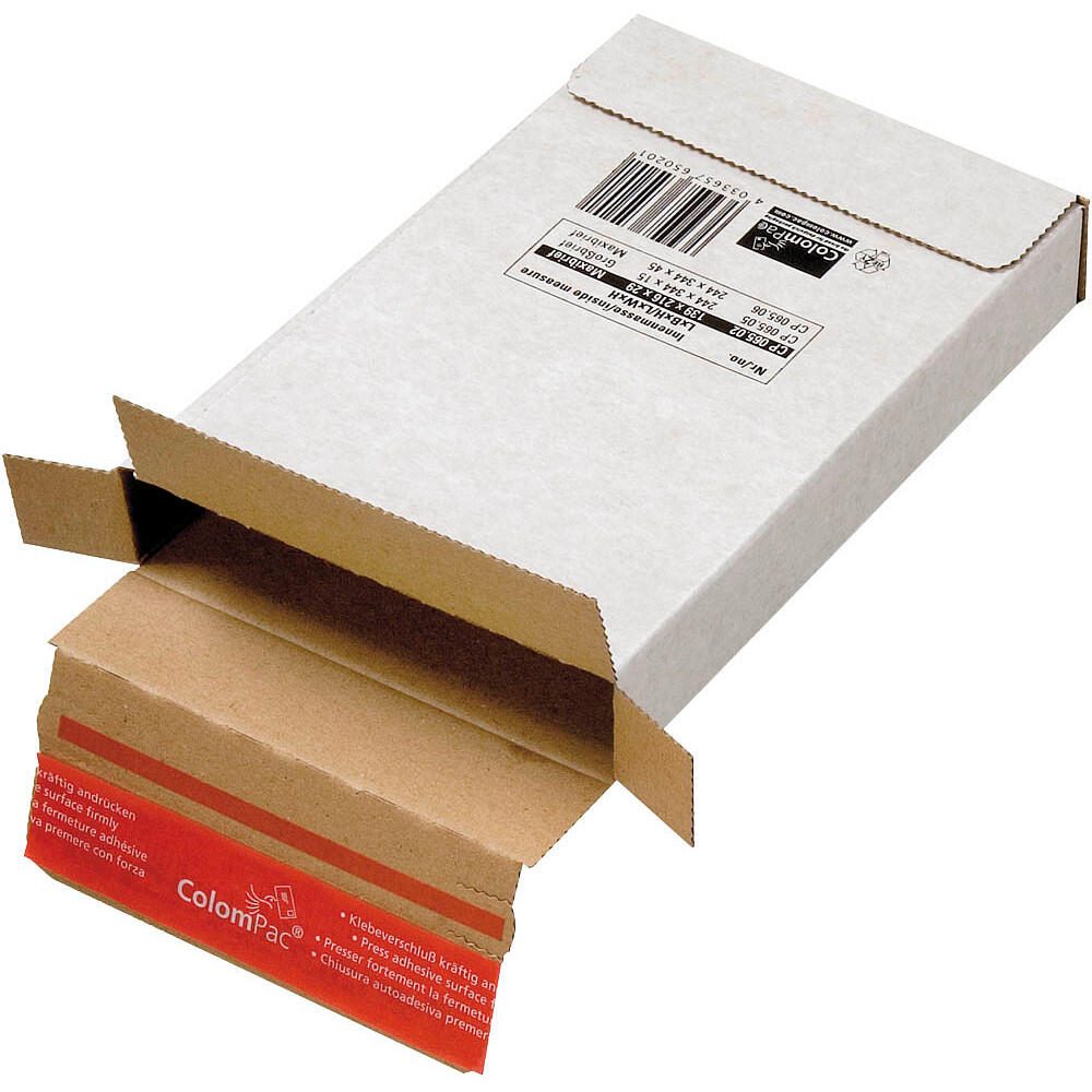 ColomPac Versandkartons Kurierpakete 22,5 x 14,5 x 3,4 cm – 20 Stück