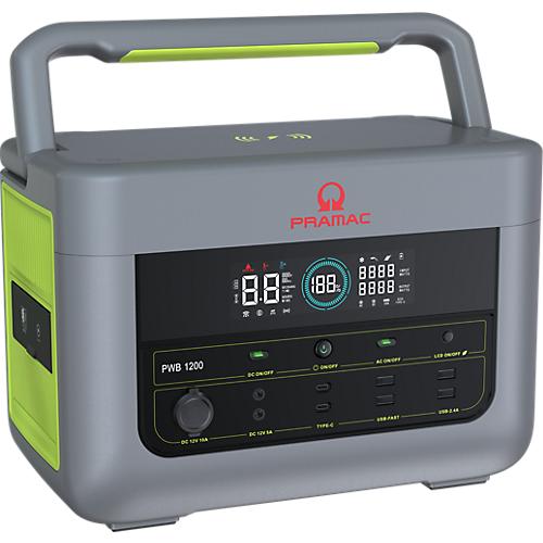 Pramac Powerstation PWB 1200, tragbar, Batteriebetrieb, 1,2 kW, 2 Steckdosen