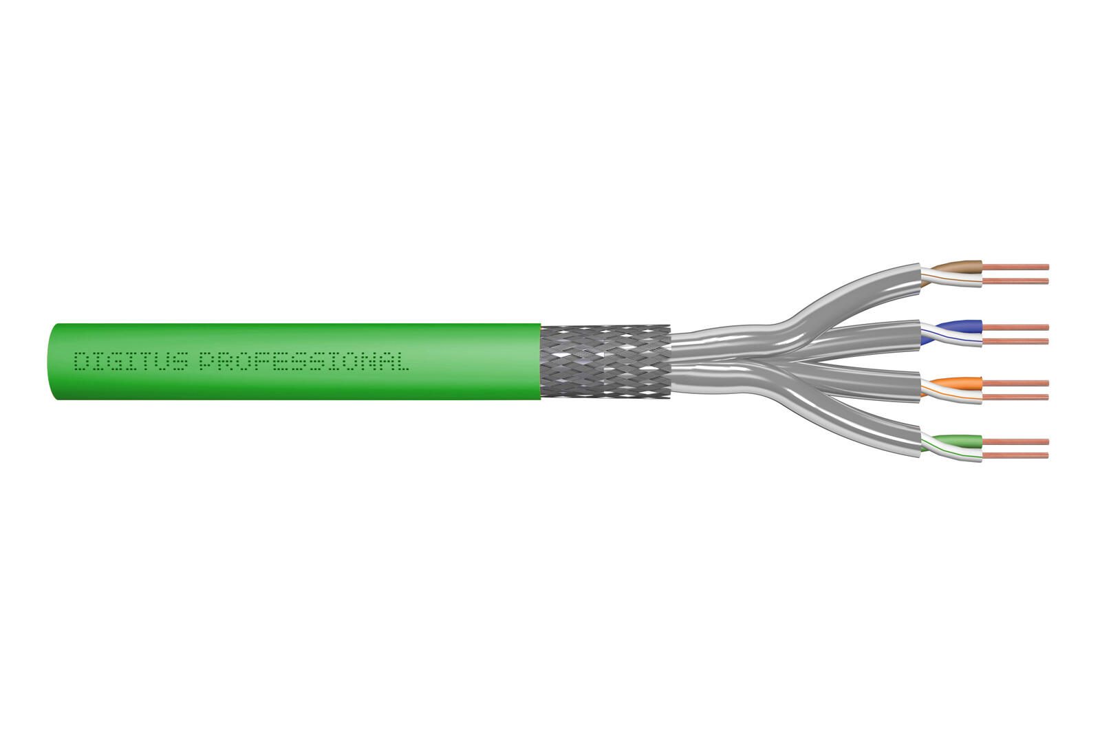 Digitus CAT 8.2 S/FTP Verlegekabel, 500 m, Simplex, Cca