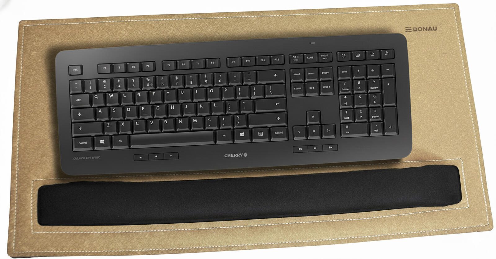 DONAU Tastaturunterlage mit Handballenauflage braun