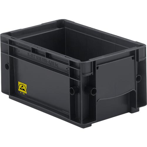 Kleinladungstr?ger R-KLT 3115 ESD, Kunststoff, B 300 x T 200 mm, bis 20 kg, schwarz ableitend