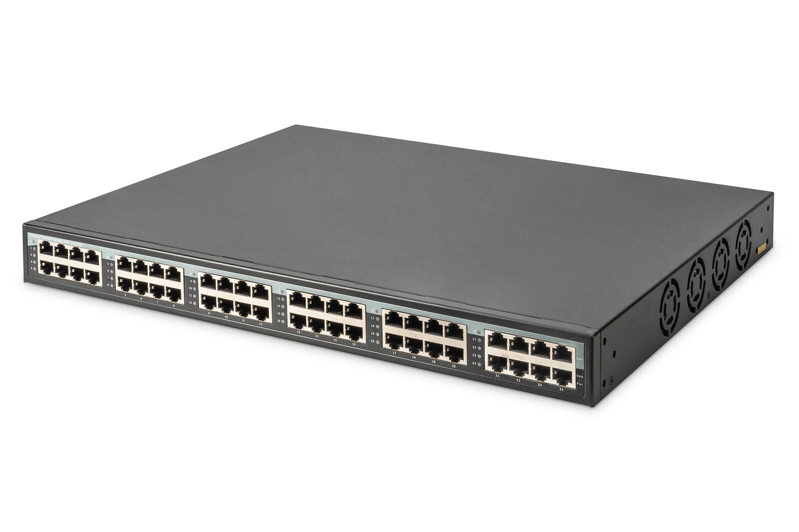 Digitus 24-Port 10G Ethernet PoE+ Injektor, 802.3at, 370 W