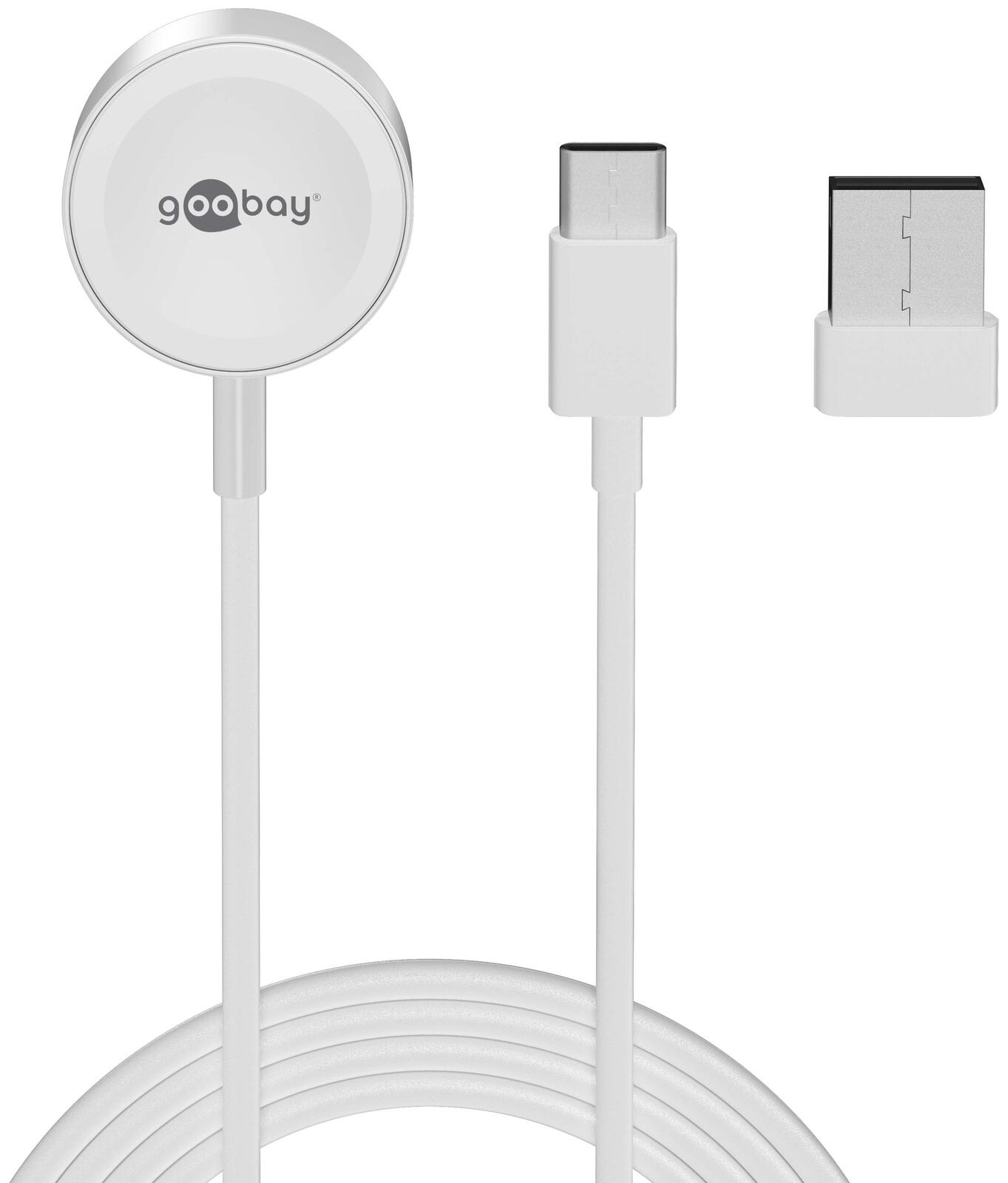 goobay 2,5W Induktive Ladestation für Apple Watch, weiß