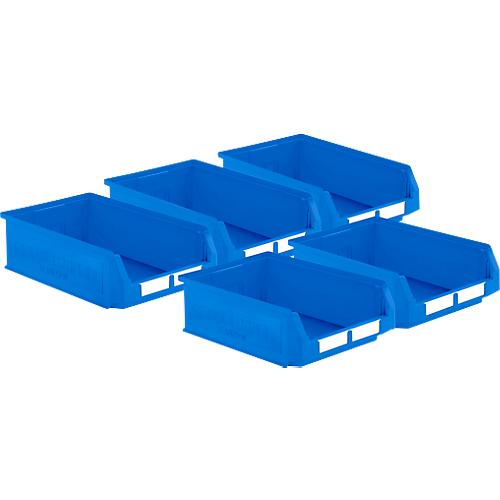 Sparset Sichtlagerk?sten SSI Sch?fer Serie PROFI LF 531, Polypropylen, B500xT312xH145 mm, 16,5 l, blau, 5 St.