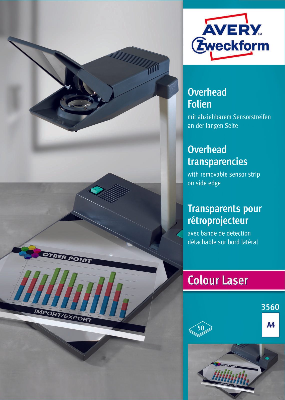 AVERY Zweckform Laserfolien 3560 transparent