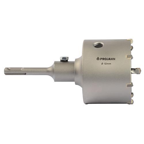 Projahn Schlagbohrkrone, ? 82 mm, SDS-plus Aufnahme, Zentrierbohrer, Bohrtiefe ca. 50 mm, Gewinde M22, Gesamtl?nge 205 mm