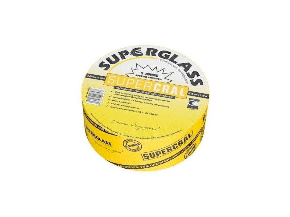 SUPERGLASS Supercral-Klebeband gelb 40000×60 mm