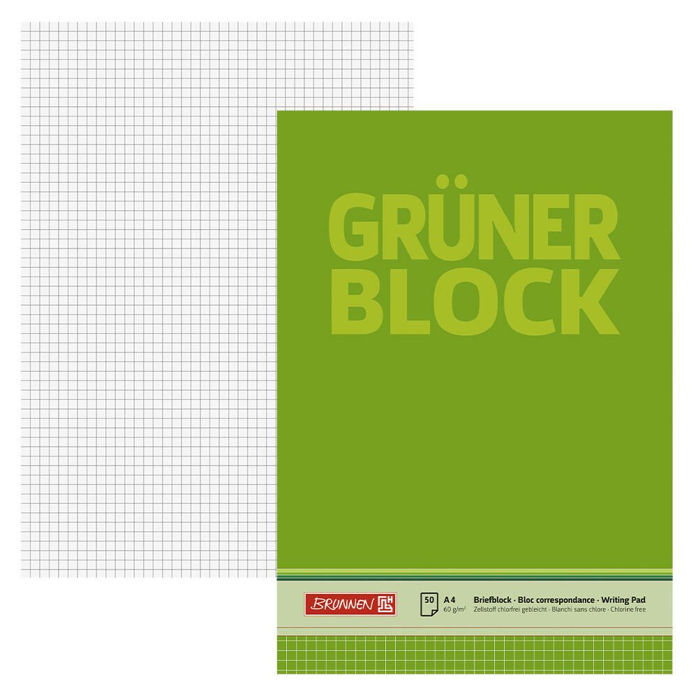 BRUNNEN Briefblock DIN A4 kariert