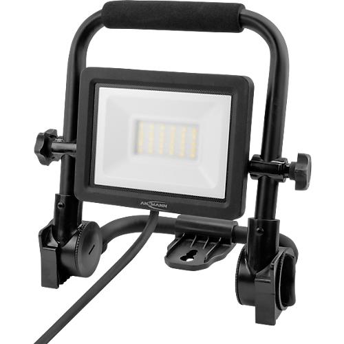 ANSMANN FL20W-AC LED Arbeitsstrahler, 2.200 Lumen, 20 W, IP65, Sto?fest, mit Tragegriff, schwarz