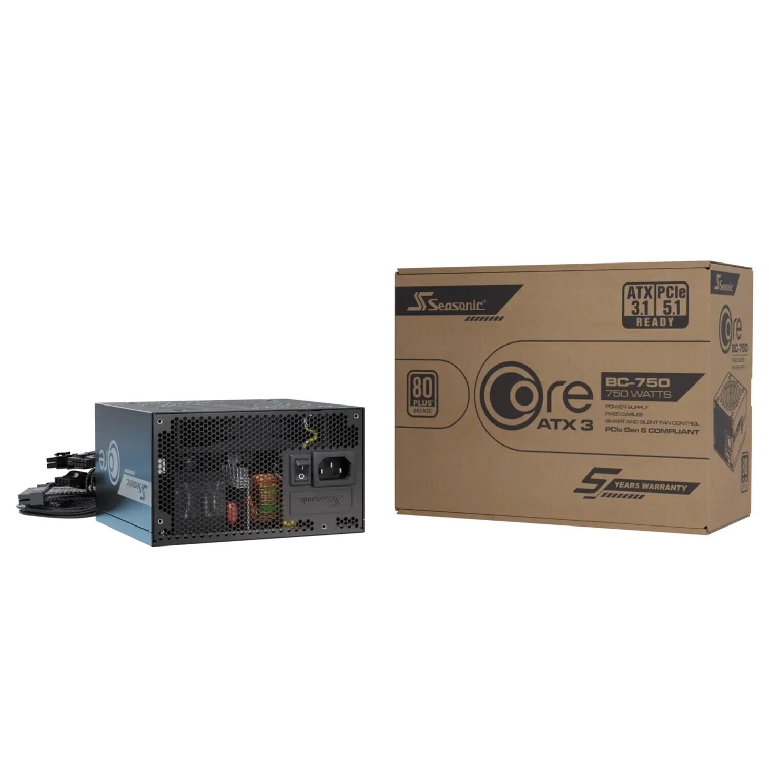 Seasonic Netzteil Core BC 750 ATX 3.1 750W 80+ Bronze schwarz