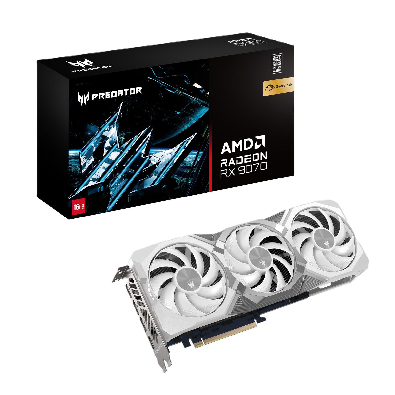 Acer Predator BiFrost AMD Radeon™ RX 9070 OC 16GB GDDR6 White Edition