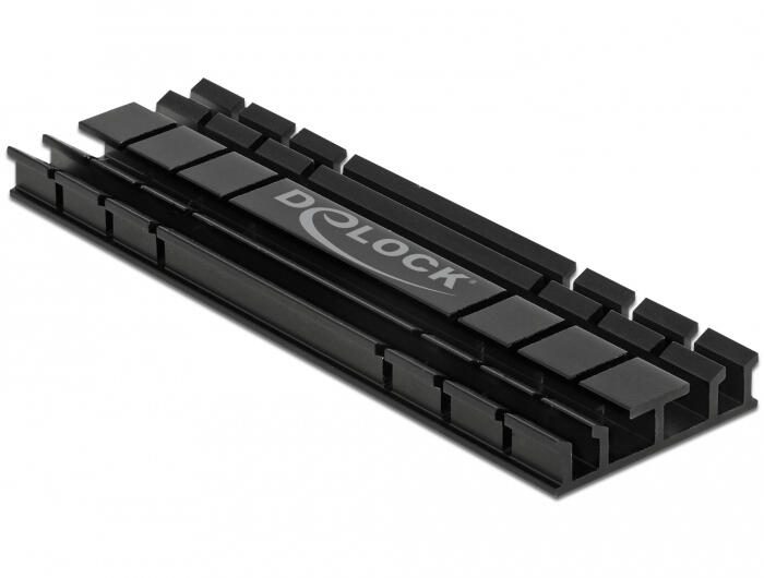 DeLOCK Kühlkörper flach 70 mm für M.2 Modul schwarz