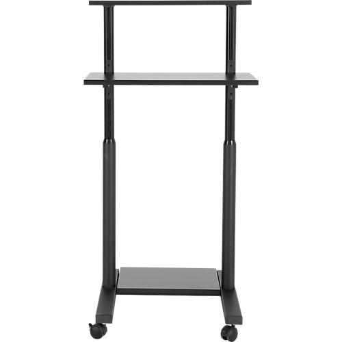 Update Display mobile Arbeitsstation BLACK, h?henverstellbar, Laufrollen mit Feststell-Bremse, schwarz
