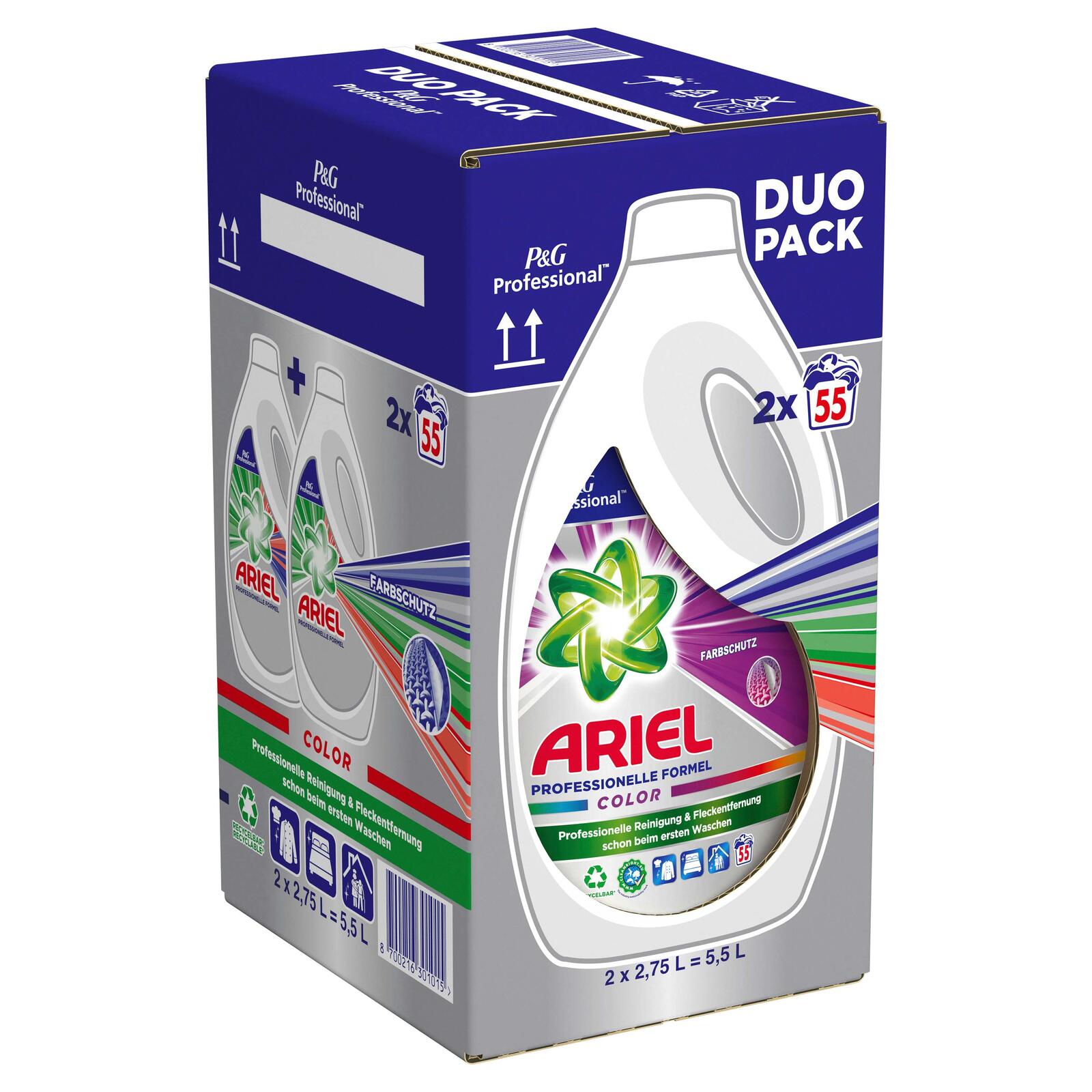 ARIEL Professional Waschmittel COLOR 2×2,75 l