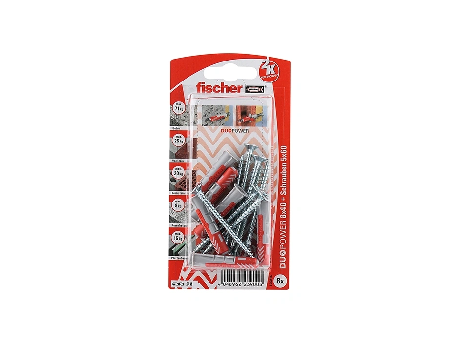 fischer Duopower S K Ø8×40 mm 8 St.